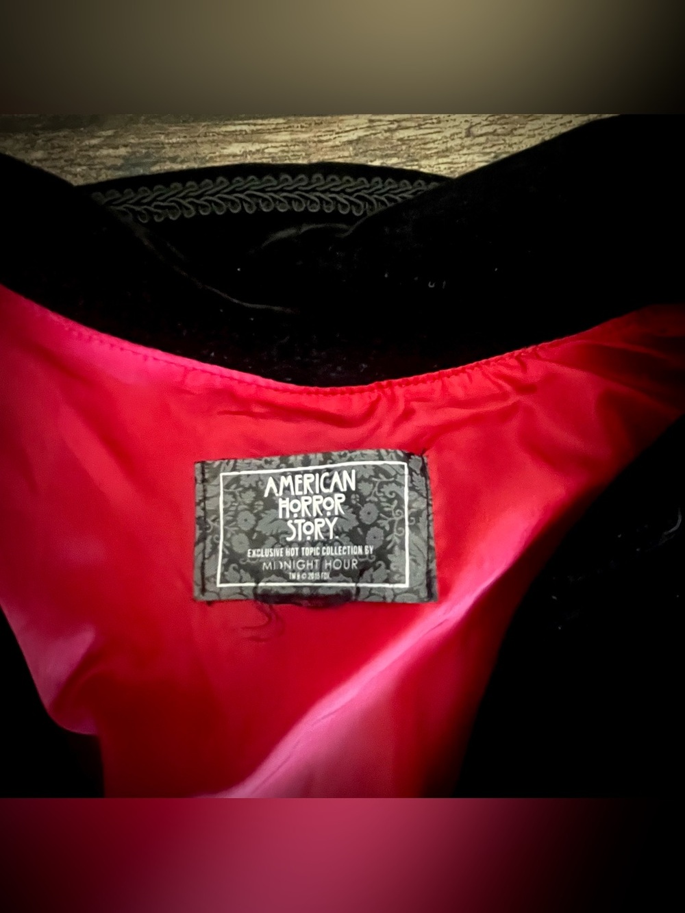 Black Velvet Mini Dress with Red Lining - Picture 9 of 10